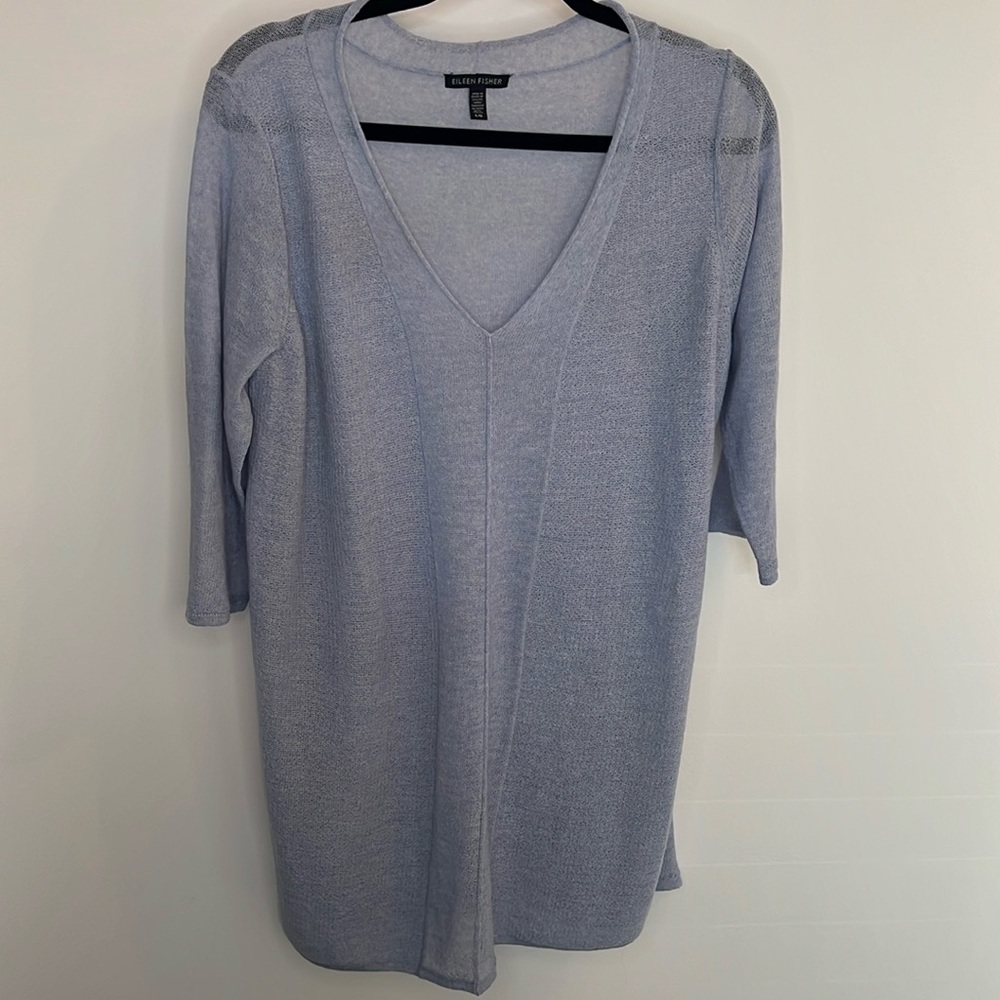 Eileen Fisher Blue Tunic Shirt 👕